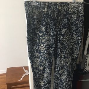 Floral patterned jeans